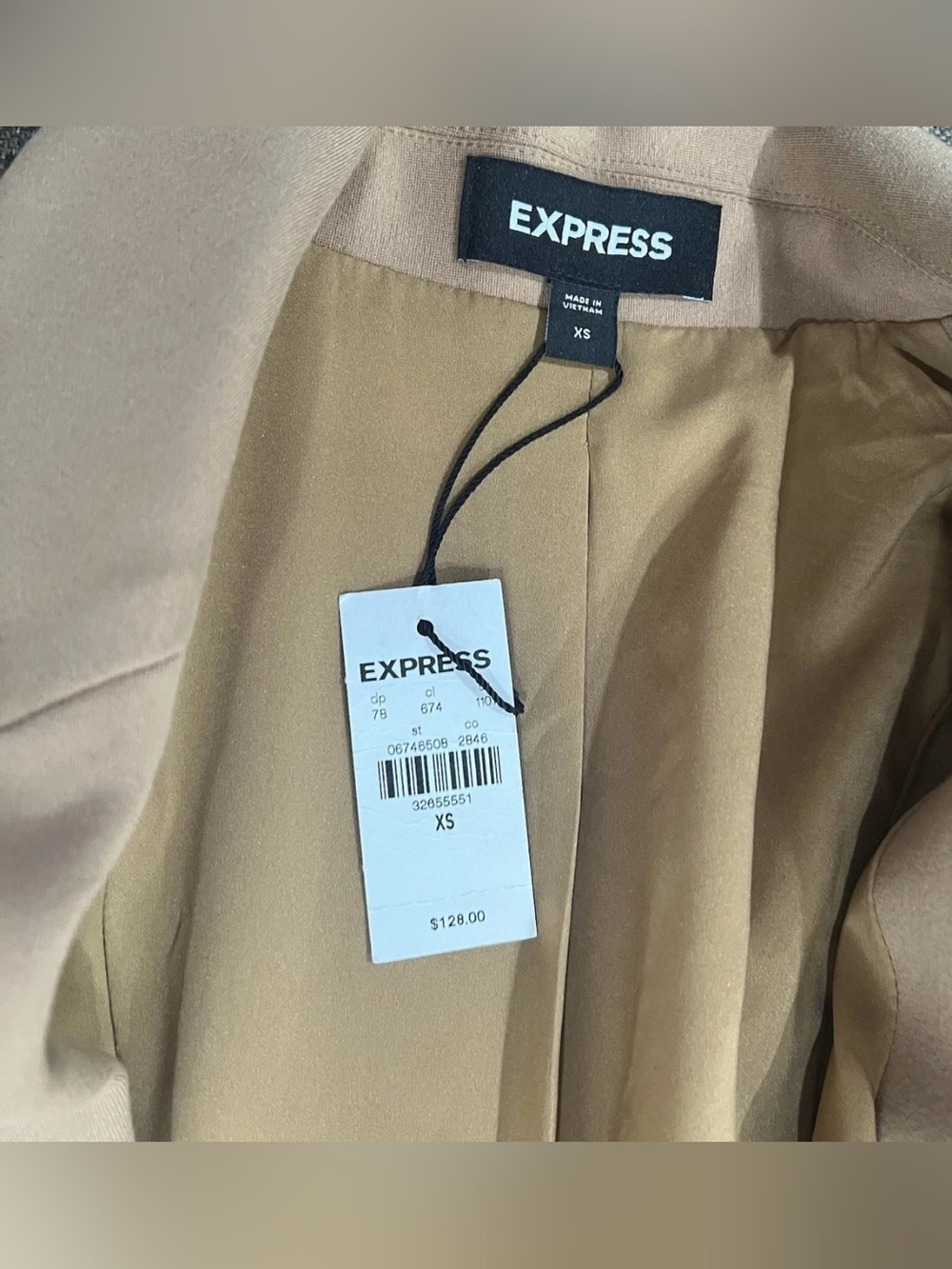 Express Tailored Camel Blazer Jacket - Picture 4 of 6